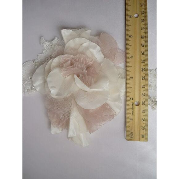 Blush bridal belt sash, lace rhinestone bridal sash,bridal wedding sash belt main image 9